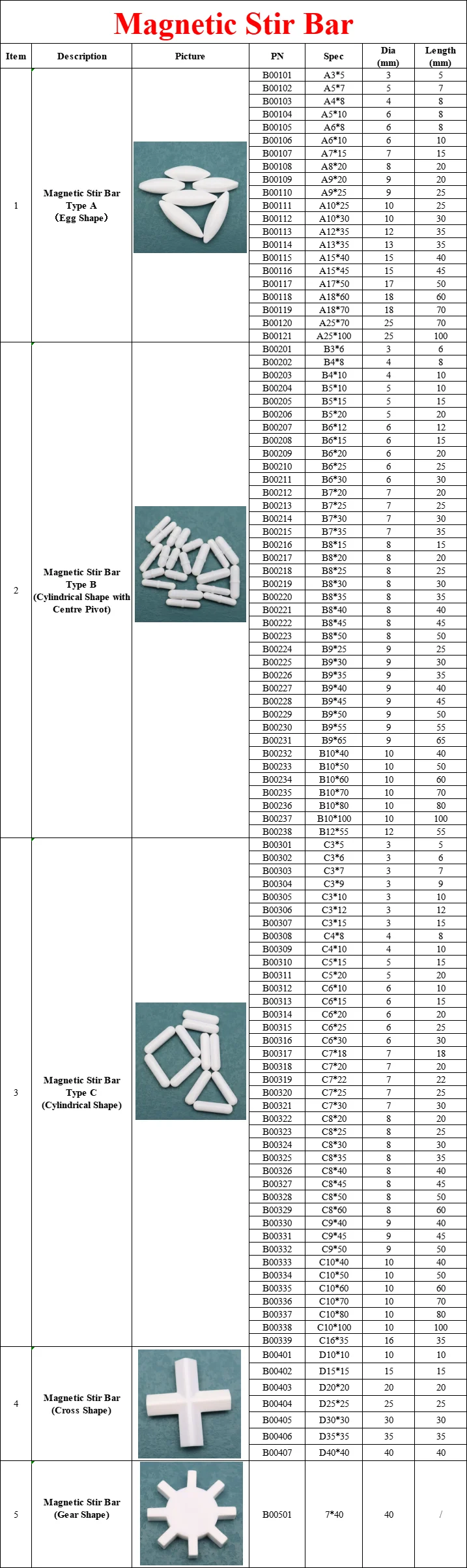 Laboratory Different Types High Temperature Resistant Ptfe Stir Bar Buy Stir