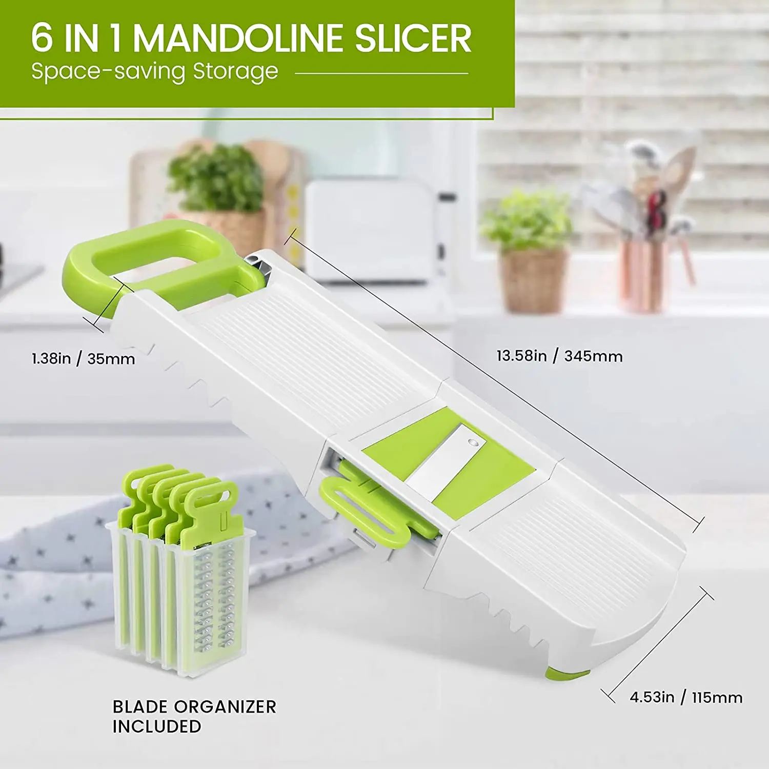 Mandoline Slicer for Kitchen Mandolin Slicing Tool 6 in 1