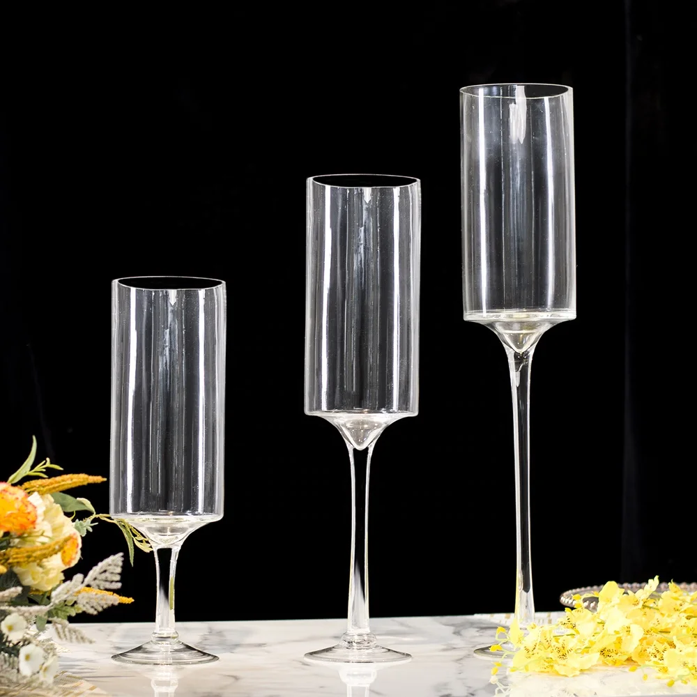 Clear Transparent Glass Tube Tealight Holder Candle Holder Dinner Wedding Decor 