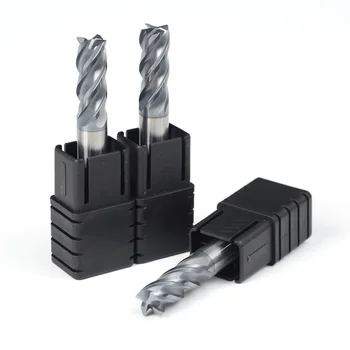 Carbide End Mill for Stainless Steel 4-Flute Flat Milling Cutter with Custom ODM & OEM Support Direct From Factory AlCrN+ Coated