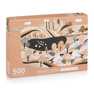 Custom-printed Paper Jigsaw Puzzle 500 Pieces Imaginary Journey a Bird's Eye View Jigsaw Puzzle for Adults and Kids