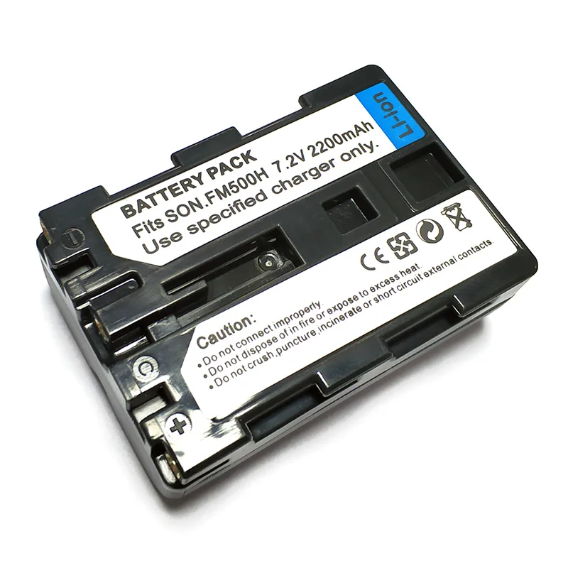 7.2V 2200mAh Rechargeable NP-FM500H Battery Pack FM500H Lithium ion Batteries for Sony A65 A77 A700 Digital Cameras