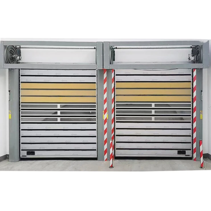 Industrial Spiral Aluminum Metal  Insulated High Speed Fast Acting Vertical Overhead Automatic Rapid Rise Roll Up Warehouse Door