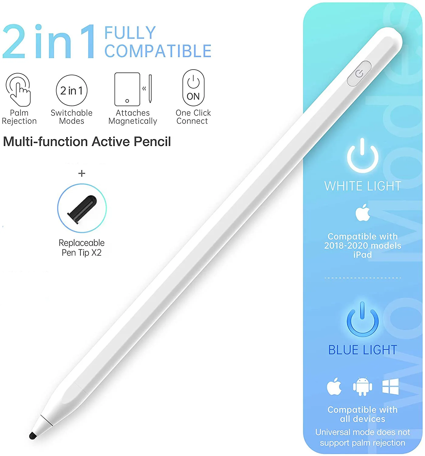 
 Высокочувствительный активный стилус для iPad Apple Pencil, совместимый с сенсорным экраном IOS, Windows, после отказа от 2018  