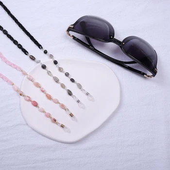 Eyeglass chain strap holder acrylic sunglass chain irregular natural stone beaded eyeglass chain for women and girls
