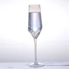 Verre à champagne diamant vertical coloré