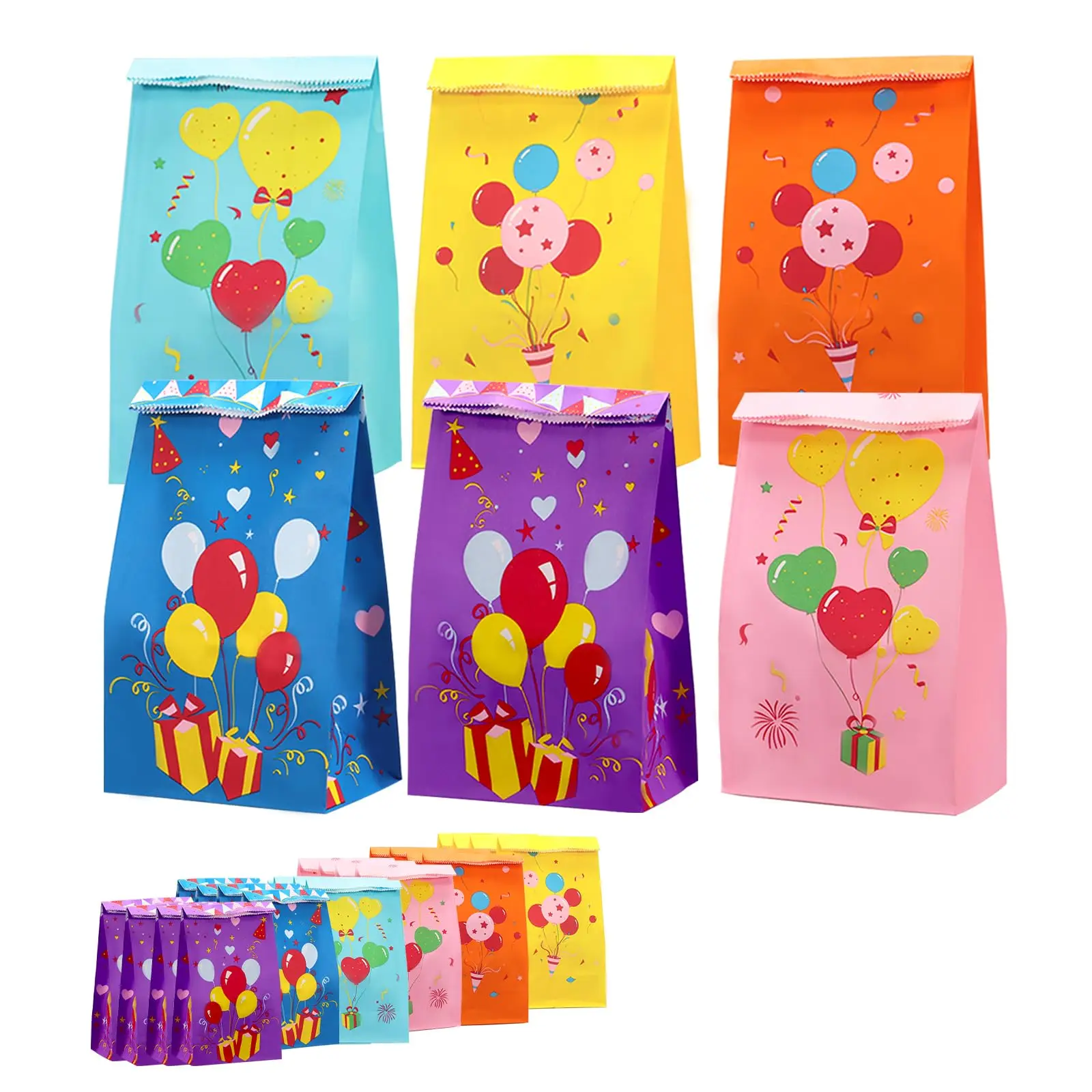 Customize Colorful Party Favor Bags With Balloon Patterns,Candy Treat ...