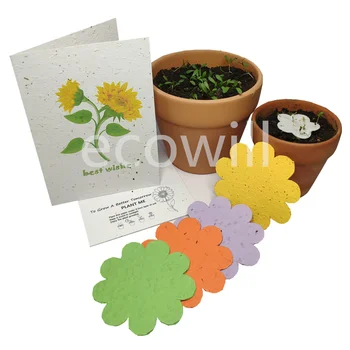 Ecowill Hand Crafted Plantable  Wildflower Seed Paper  Greeting Card