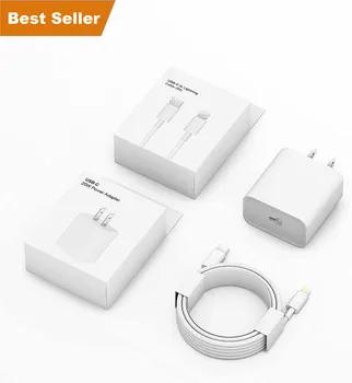 Factory Price With Original Logo Box For IPhone Pd Charger Fast Charging For Apple 20W Usb-c Power Adapter Quick Charger Cable