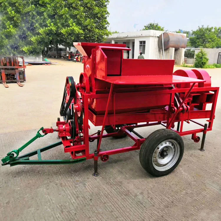 Tractor Attached Maize Thresher Corn Peeling and Threshing Machine Multi Crop Thresher Machine With Diesel Engine
