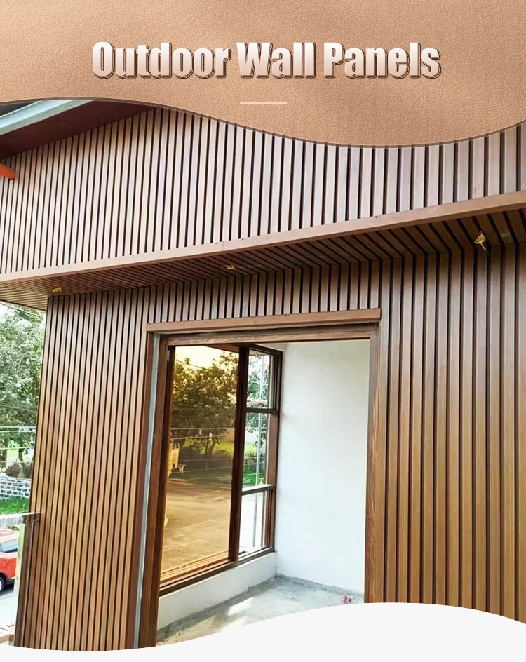 Modern Outdoor Waterproof Fluted WPC Coextrusion Wall Panel Decorative ...