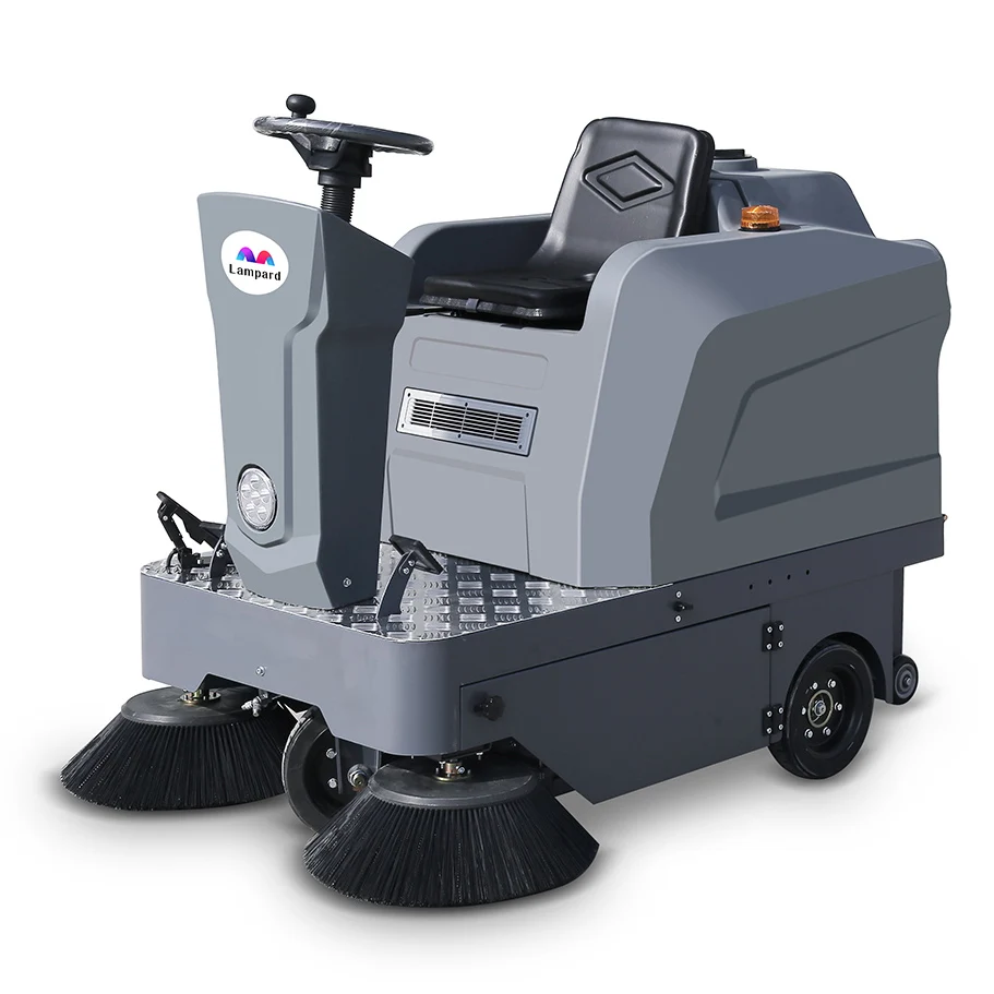Driving Road Sweeper Ride on Electric Automatic Floor Sweeper With Spray Street Dust Vacuum Cleaner