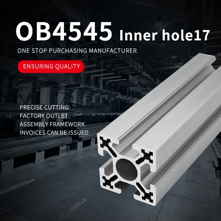 product 4545 industrial extruded one side sealed groove aluminum profile suitable for assembly line automation equipment frame-6