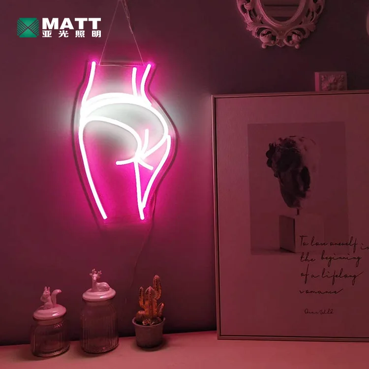 Matt Drop Shipping Sexy Body Neon Sign Naked Women Back Acrylic Led