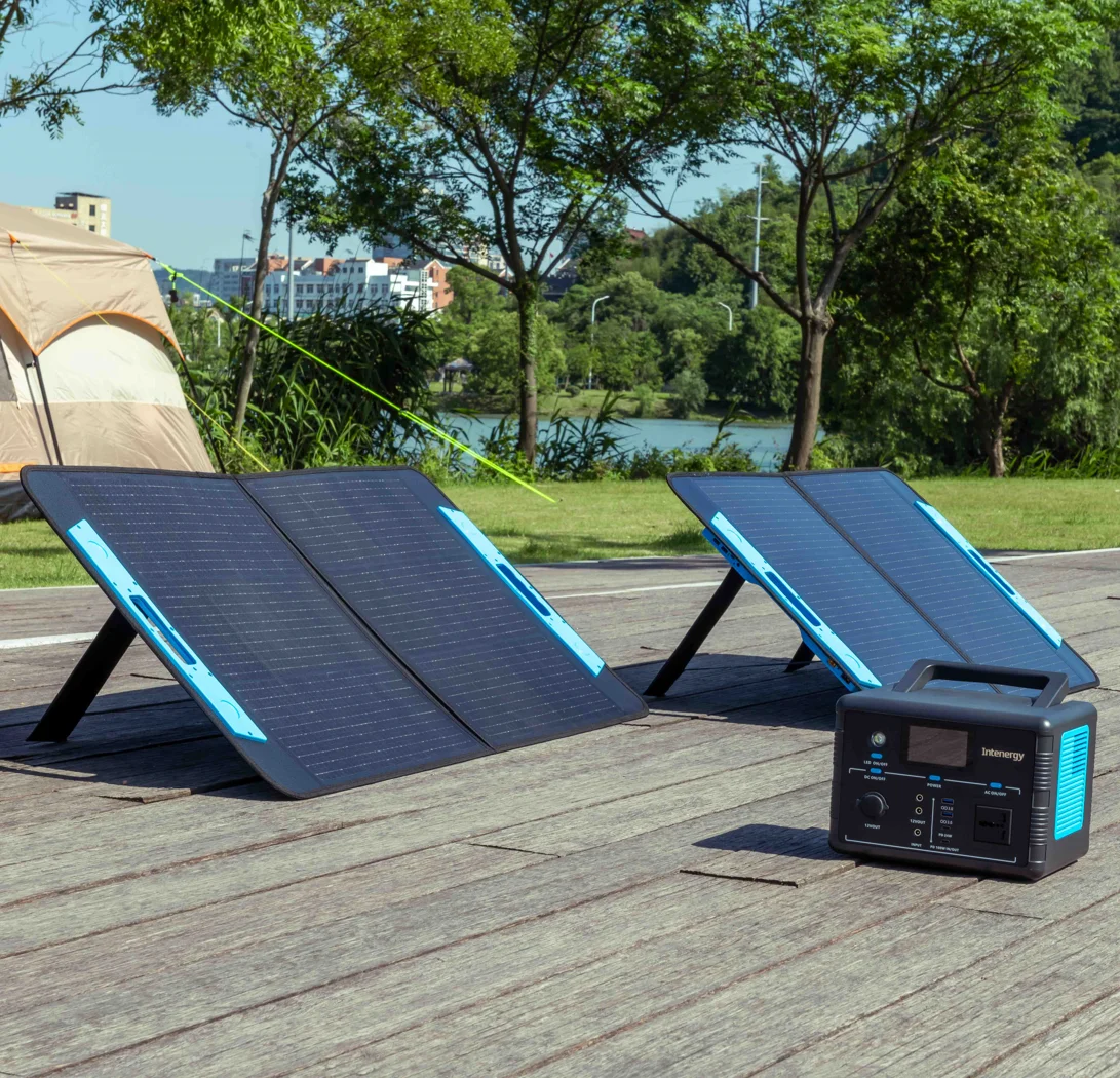 Intenergy All New Foldable Solar Panel Charger 100W Folding Solar Module  for Portable Solar System