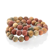 Natural Picasso Jasper Beads for DIY Jewelry - 8MM Round Spacer & Energy Healing Stones Gemstones for Bracelets & Necklace