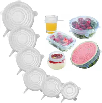 Large Size Reusable Silicone Stretch Lids Round Food-Keeping Container Cover Specialty Plastic Tools