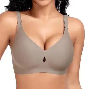 Newly Designed Wireless Women Custom Full Coverage Supportive Push up Seamless Skin-friendly Sport Padded Plus Size Bra