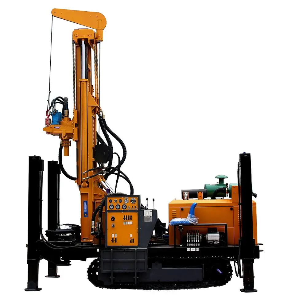 
 5% discount promotion 300m depth steel crawler portable  KW300 water well drilling rig