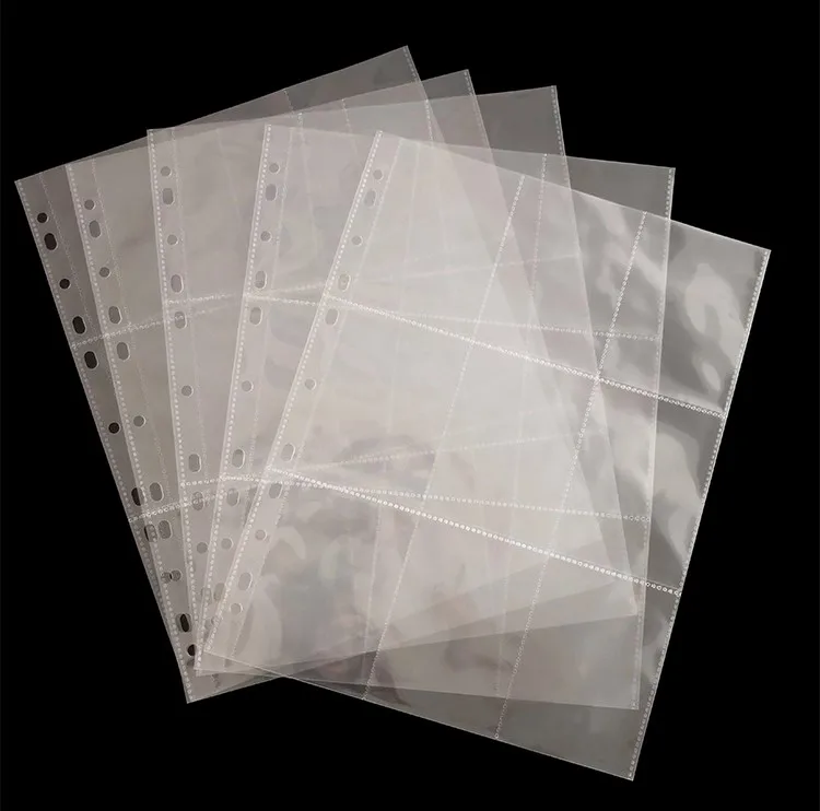 FREE SHIP! - 9 POCKET TRADING CARD PROTECTIVE PLASTIC SHEET PAGES 10 