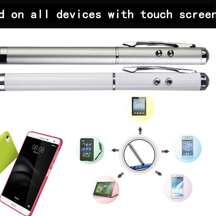 4 in 1 Computer Drawing Pen Small Metal Touch Screen Stylus Pen
