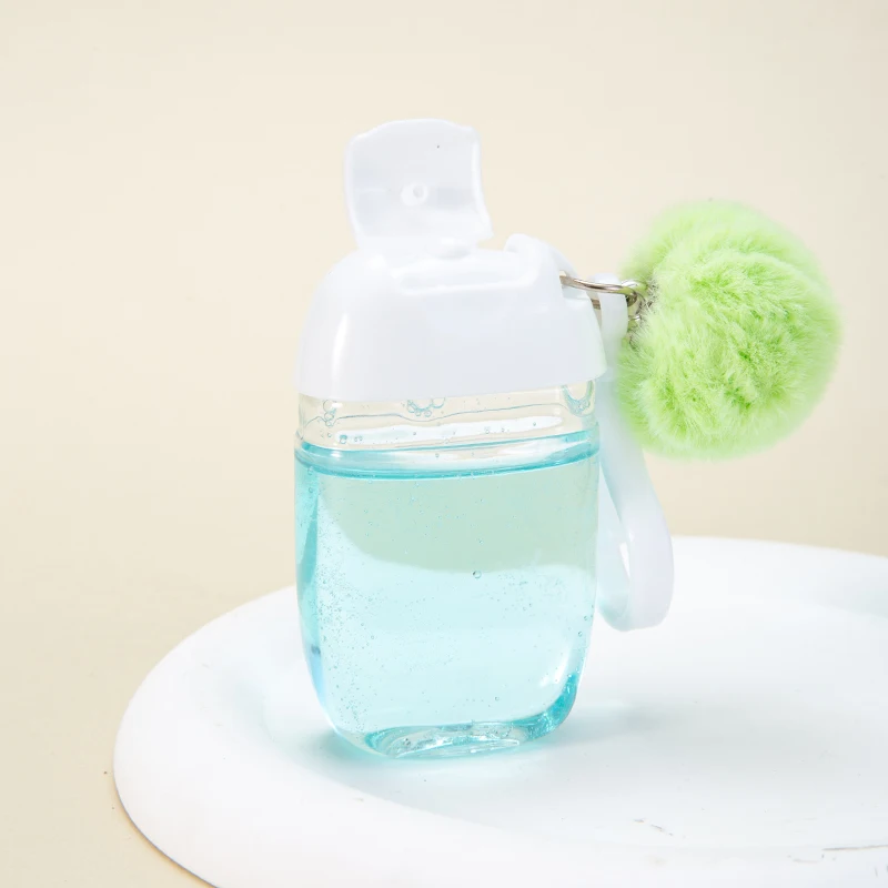 30ml 1oz Key Ring Type Flip Cap Empty Hand Sanitizer Squeeze Bottle With Carabiner Silicone Holder supplier