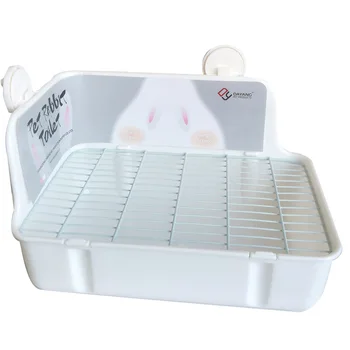 Large Rabbit Litter Box Toilet with Drawer Corner Litter Box Pet Pan for Chinchilla Ferret Galesaur Hedgehog Small Animals