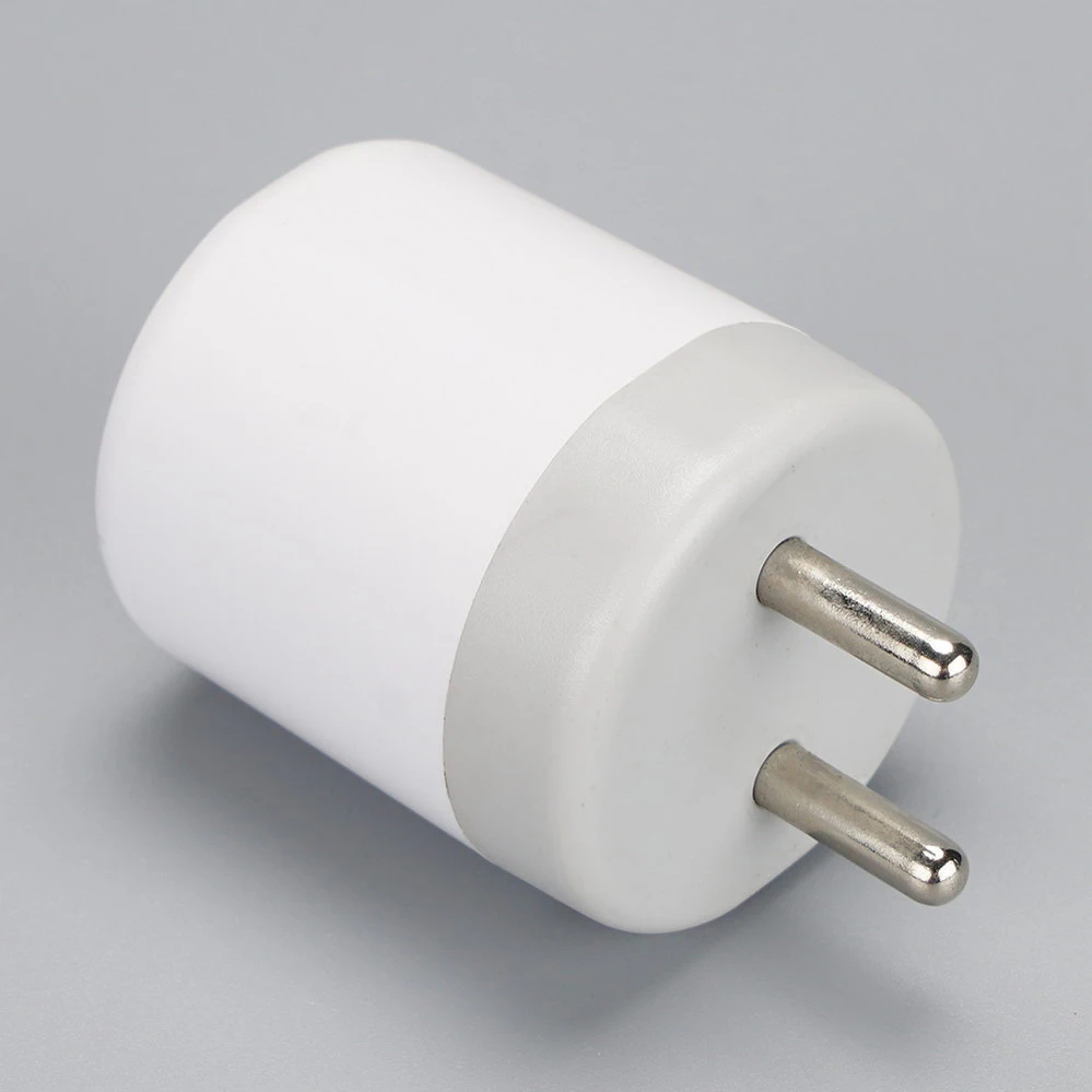 IN/India Plug 2 USB-A White Round Travel/Wall charger 110V-230V 2011