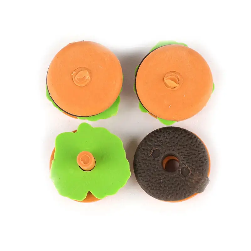 Saudodo XDDF33 оптовая продажа дешевые рекламные 3D гамбургеры разной формы Лидер продаж бургеры быстрого питания искусственный карандаш резиновый ластик