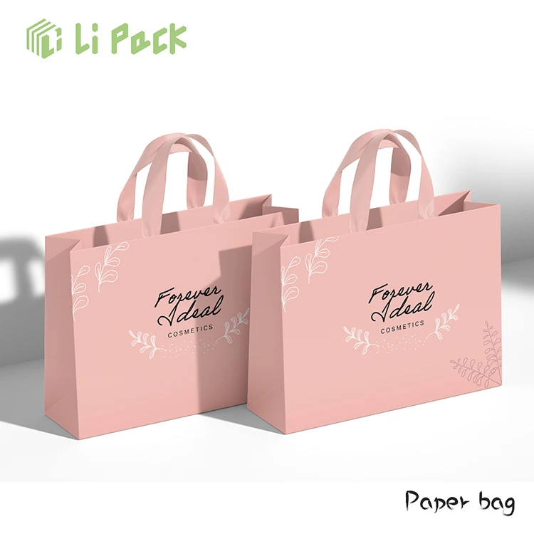 Custom Apparel Packaging | Lipack Foldable Flat Pack Garment Apparel Clothing Gift Packaging Boxes Portable Paper Shopping Bag With Box Insert 02