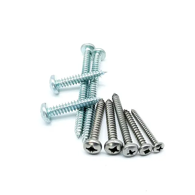 Din7981grade6 zinc Stainless Steel 304 316 Phillips Pan Head Self Tapping Screws