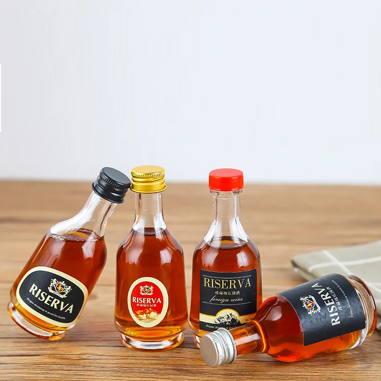 12 mini bottiglie di liquore riutilizzabili, piccole bottiglie di vino in plastica, a prova di perdite