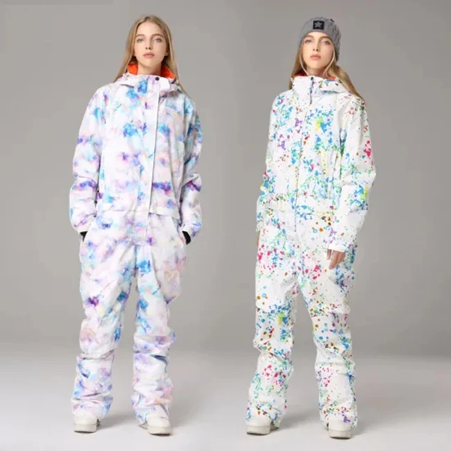 One Pieces Ski Suit Jumpsuit Coveralls 