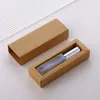 Clear glass spray bottle + double line silver cap + brown box