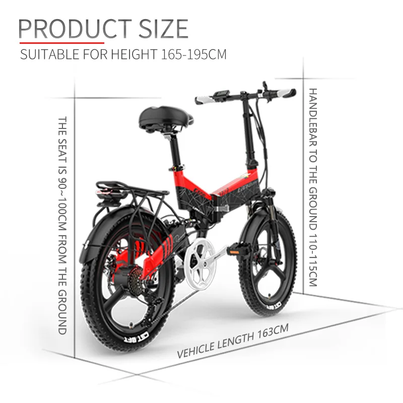 LANKELEISI G650 20 Inches Foldable Electric Bike Mountain Ebike