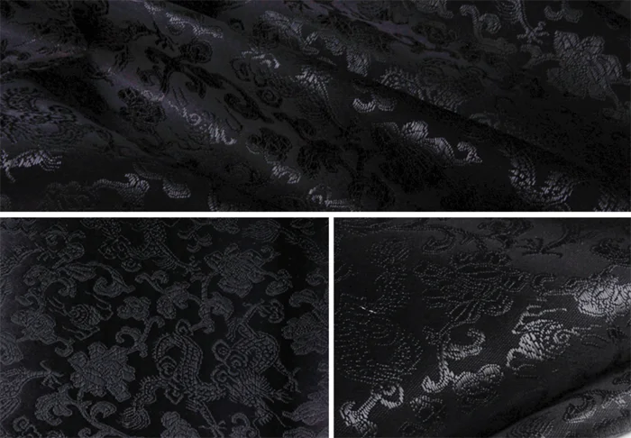 Hot Sale Traditional Chinese Dragon Pattern Jacquard Brocade Fabric Metallic Yarn for Girls' Wedding Dresses