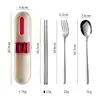 [Red buckle] spoon, fork and chopsticks three-piece set