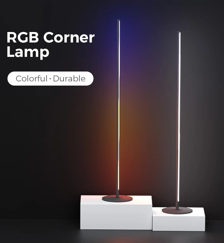 Modern Aluminum rgb floor lamp decorative led corner lamp multi light floor lamp