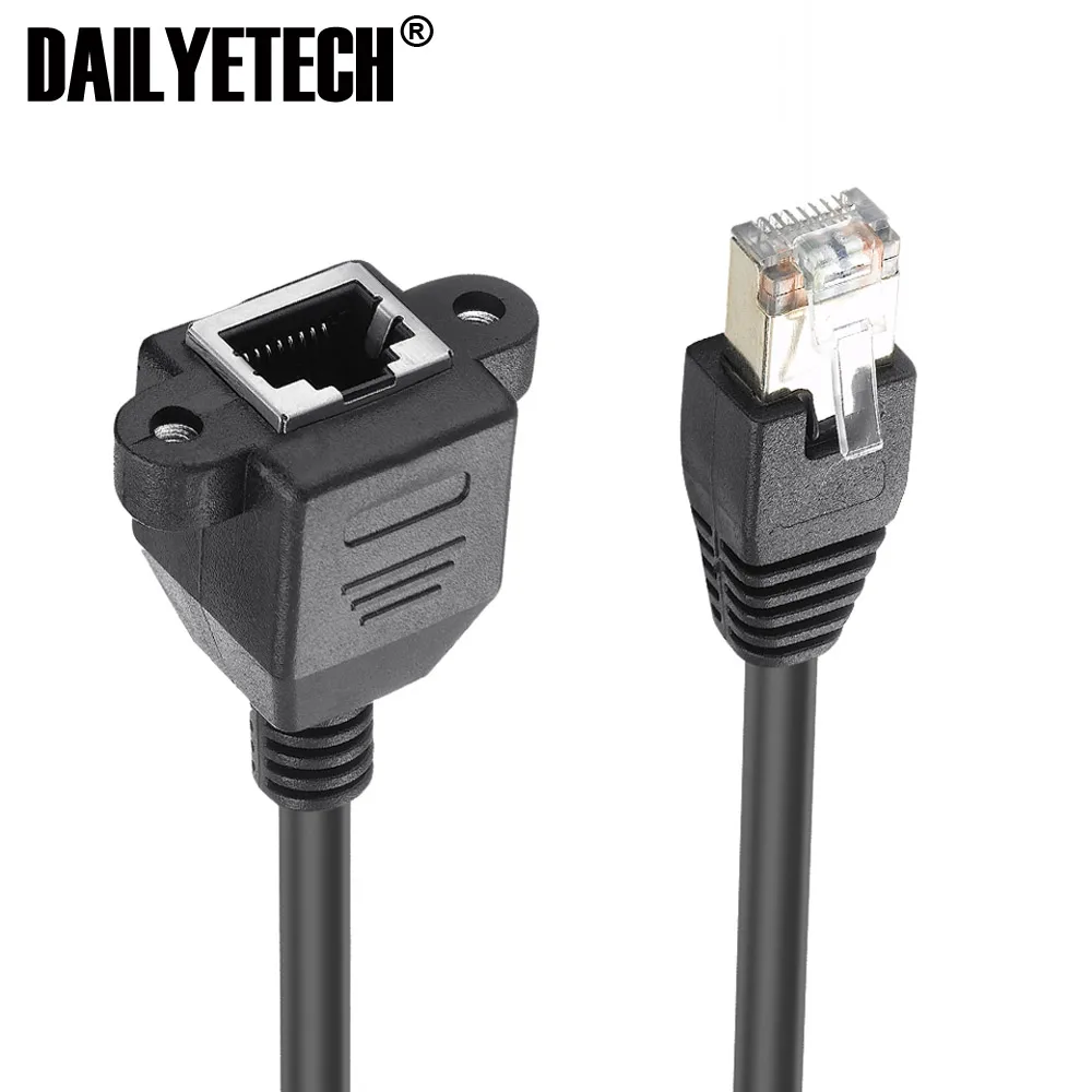 Сетевой удлинитель Cat 6 RJ45 «Папа-мама» с винтами и креплением на панели 60