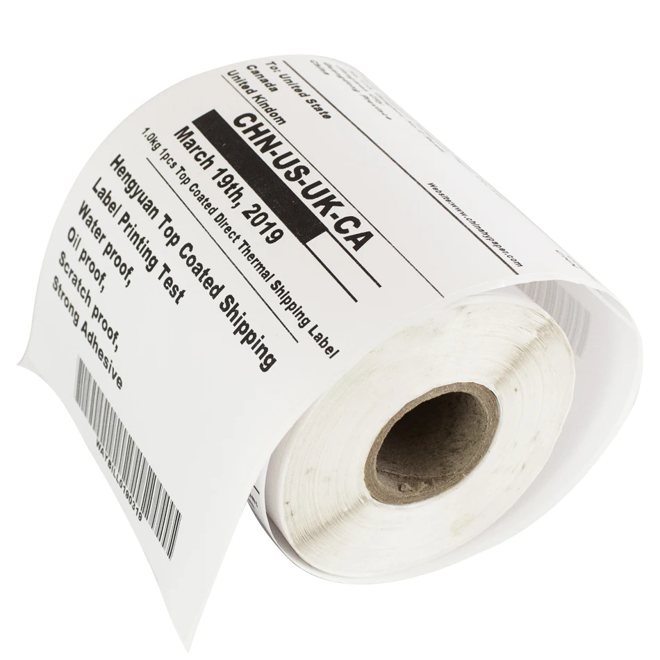 Cardboard Box Self Adhesive Sticker Strong Adhesive Paper Continous Roll Label Stickers 4x6 Shipping Labels