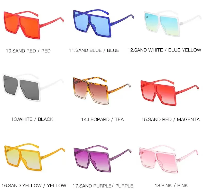 Manufacturer Wholesale Unisex Premium Sunglasses Colorful Square Frame ...