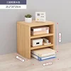 Three-tier storage cabinet, beech wood color