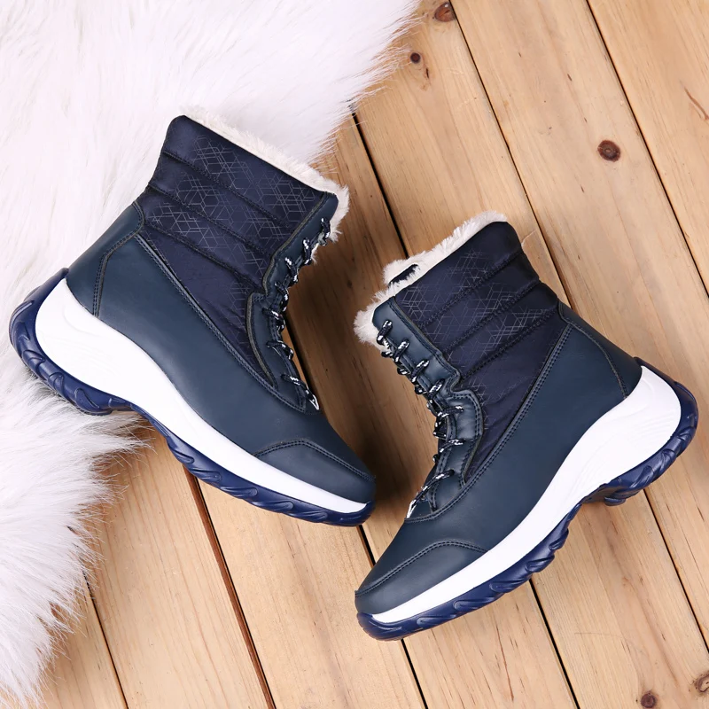 Oxfard fabric upper snow boots high top  keep warm cotton boots