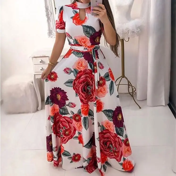 2021 Cheap Summer Trending Women Clothes Clothing Latest Party Loose Ladies  Hem Maxi Design Dress Colorful Women Casual Dresses - Buy Fashion Womens  Clothes Floral Lady Printed Print Printing Woman Casual Dresses