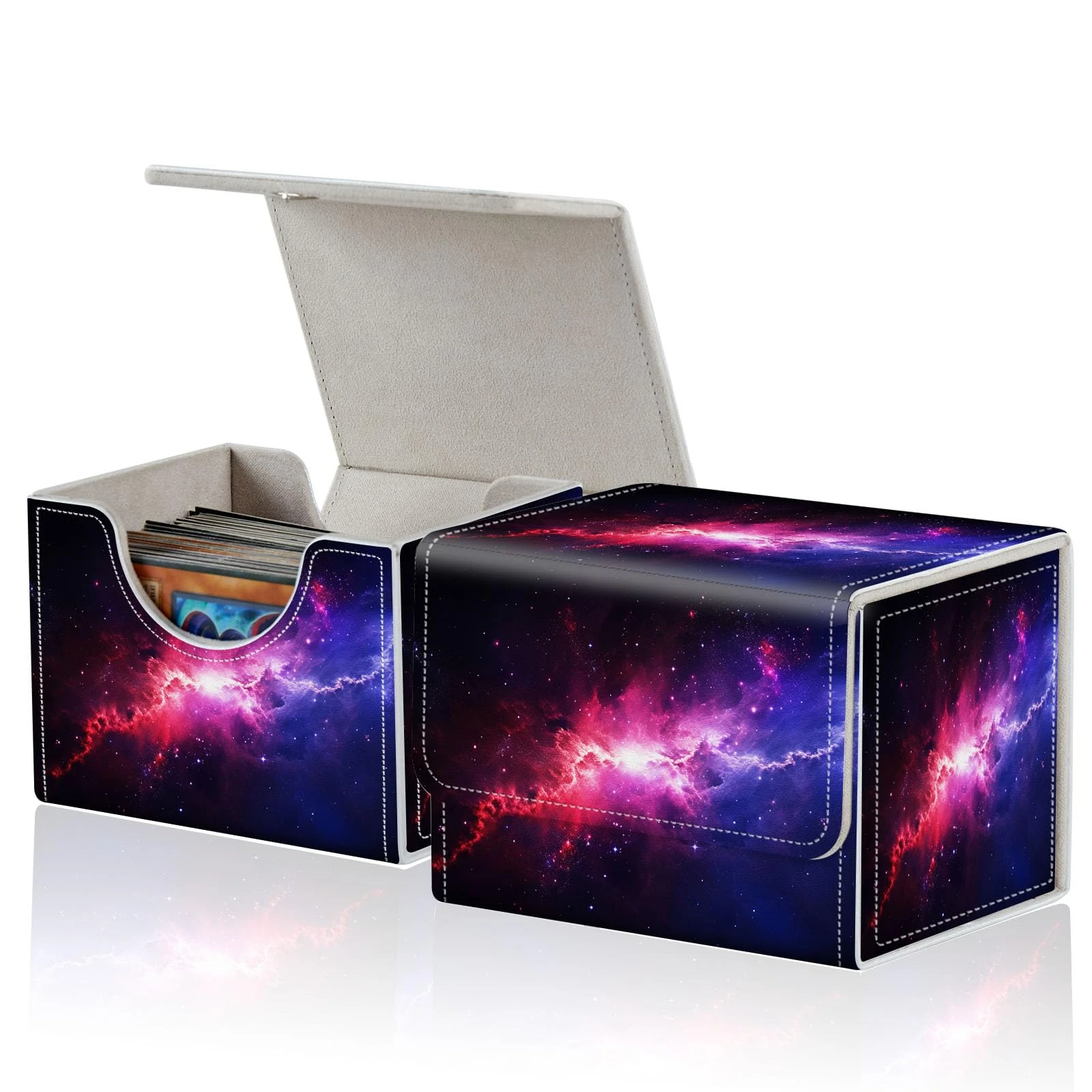 deck box for 100 double sleeved cards Tome Lite - Commander Book Deck Custom PU Leather Deck Box