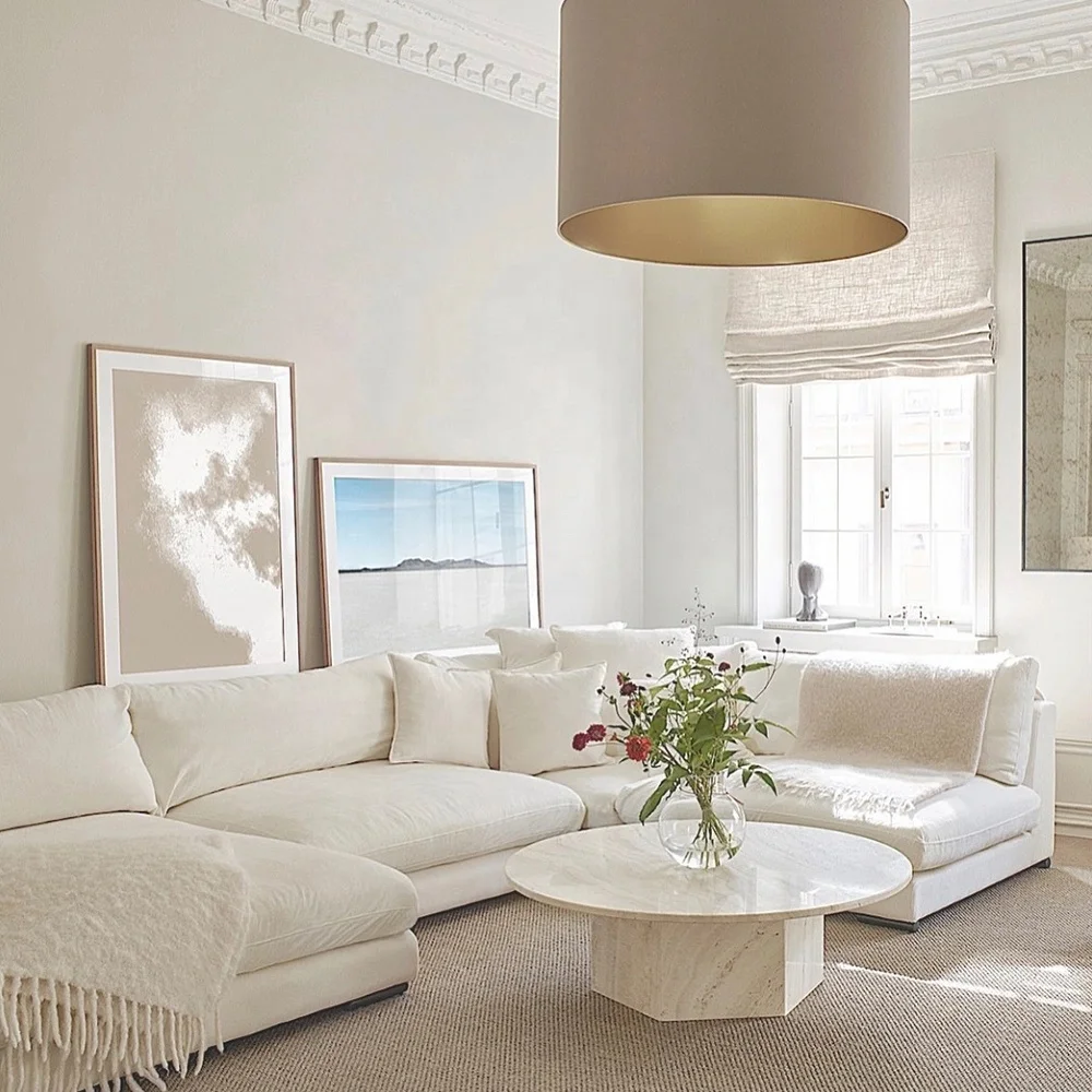Luxury Large Sofa Set Furniture Customize White Couch U Shaped Modular Sectional Sofa Couch