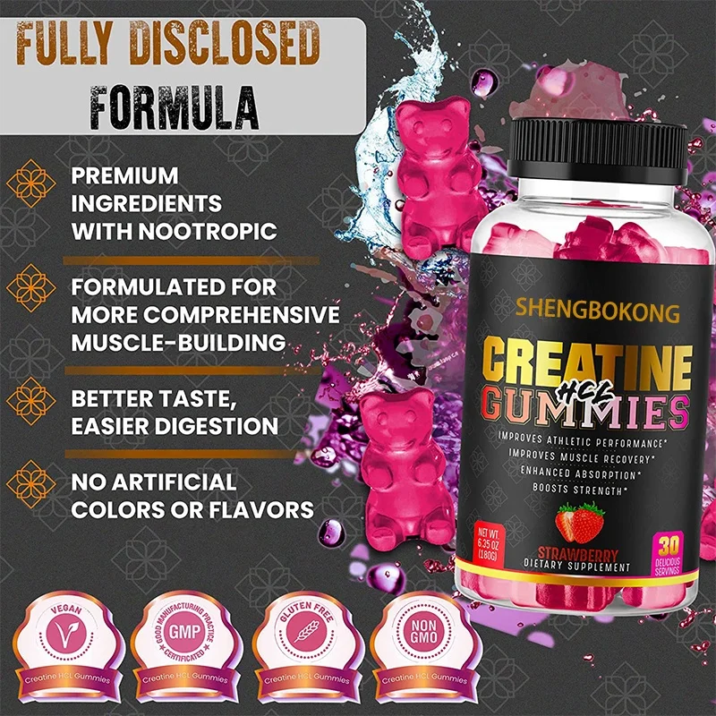 Muscle Building Supplement Creatine Gummy Bear Pre Workout Creatine Monohydrate Gummies Buy