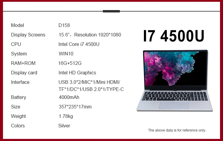 Hot Selling 14 Inch Core I5 5Th Generation Laptop Laptop Notebook