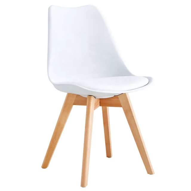 Modern Nordic Luxury Polypropylene Dining Chairs with Wooden Legs Cheap Plastic Chair for Kitchen Dining Room Furniture