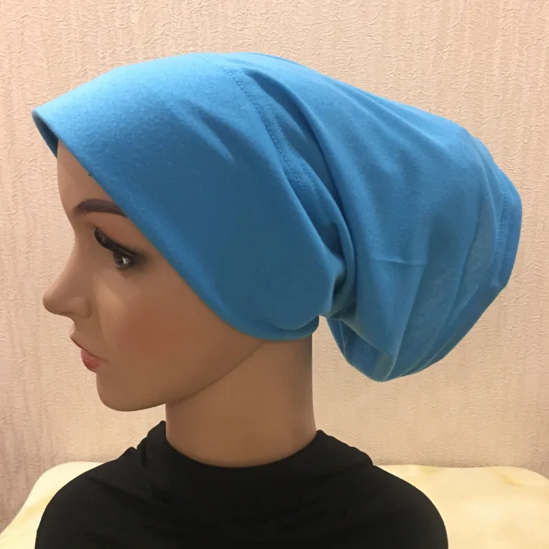 Plain With Cardboard Tube Hats Underscarf Muslim Turban Stretch Stiff Front Inner Hijabs Head Scarf Under Hijab Bonnet XDH066